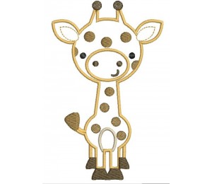 Stickdatei - Dschungeltiere Appli Giraffe